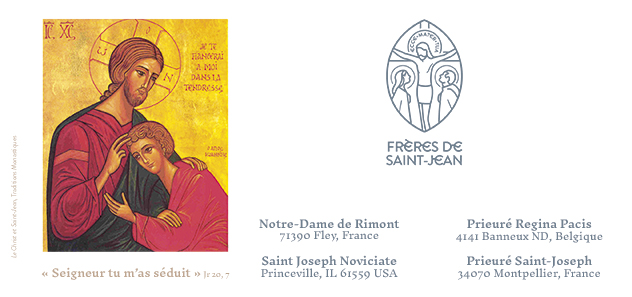 Faire-part des professions perp&eacute;tuelles 2019 des Fr&egrave;res de Saint-Jean