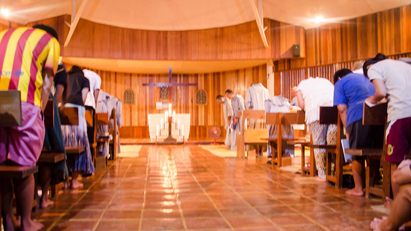 Chapelle des Fr&egrave;res de Saint-Jean &agrave; Cebu en 1995