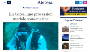 Article d'Aleteia sur la procession sous-marine de Frère Baudoin en Corse